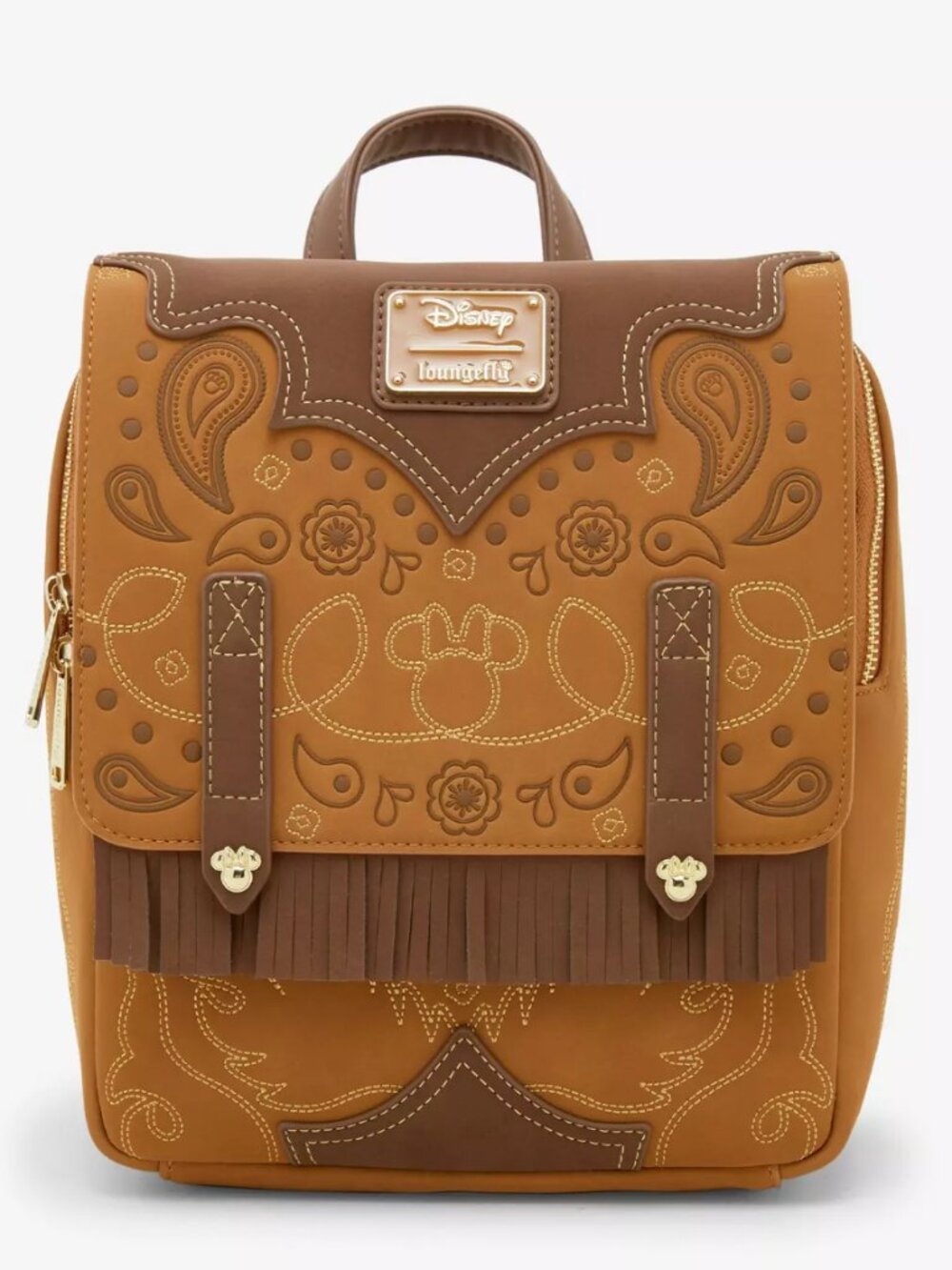 Loungefly Disney Minnie Mouse Western Patterned Mini Backpack -Exclusive